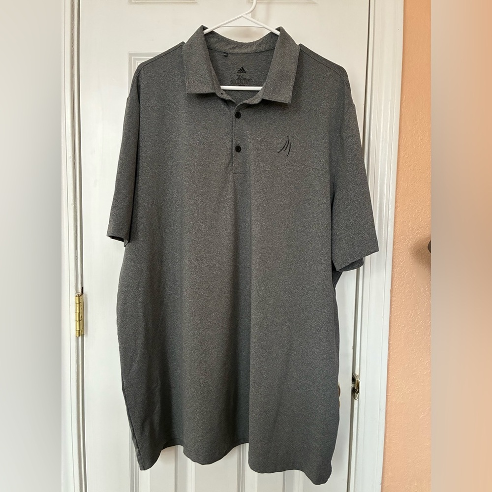 Adidas 2XL Men’s Golf Performance Summer All Season Grey Polo T-shirt Breathable